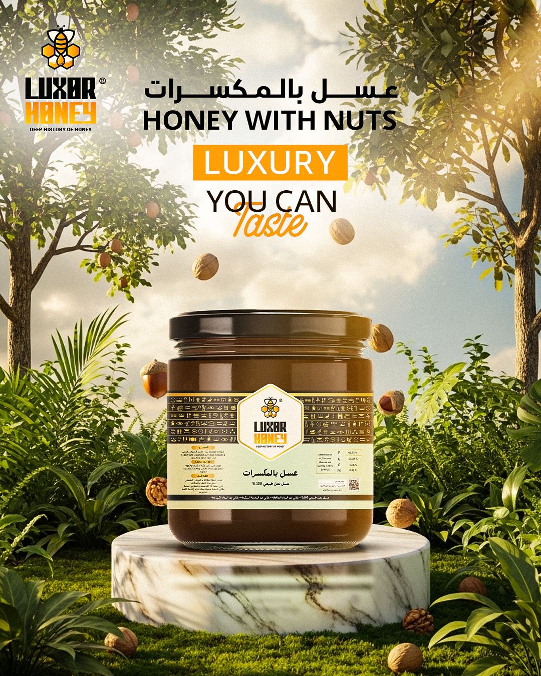 Premium Mountain Sidr Honey with Nuts